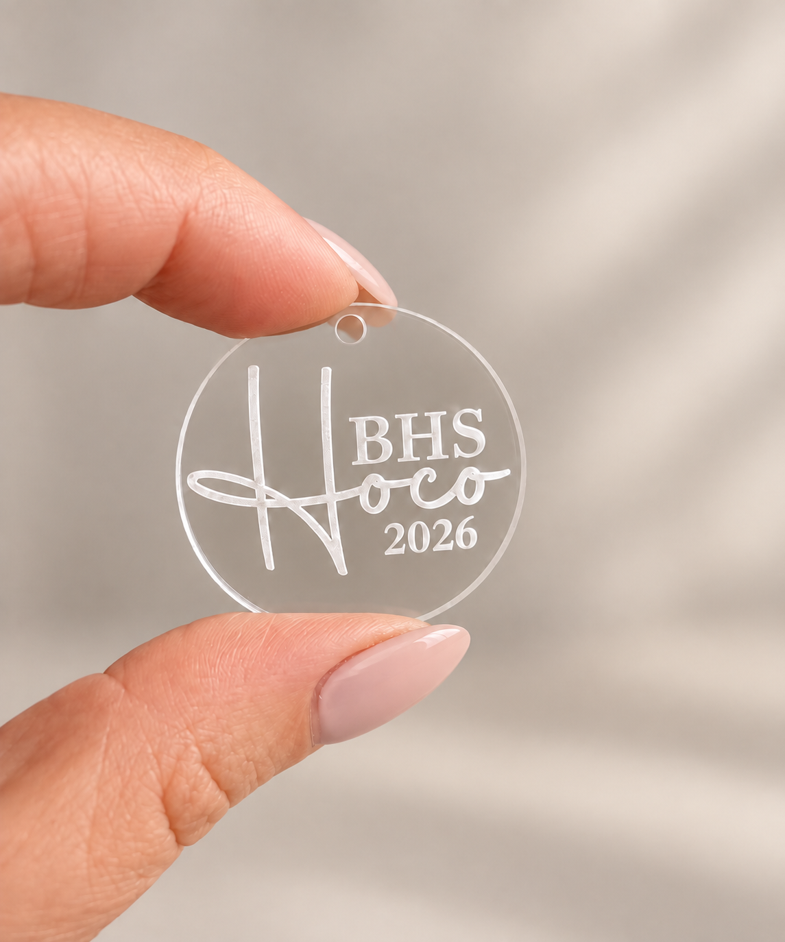Personalized Stainless Steel HOCO Flower Charm