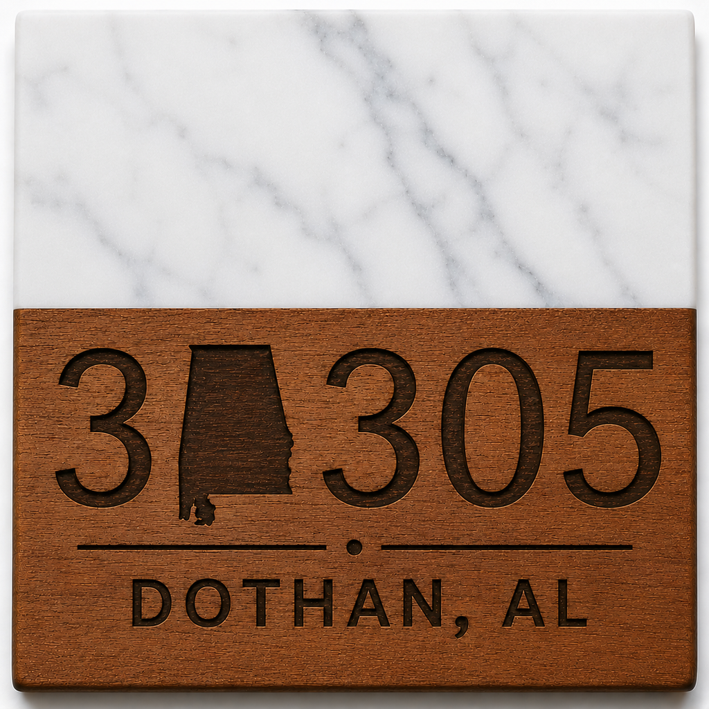 Personalized Zip Code Coaster