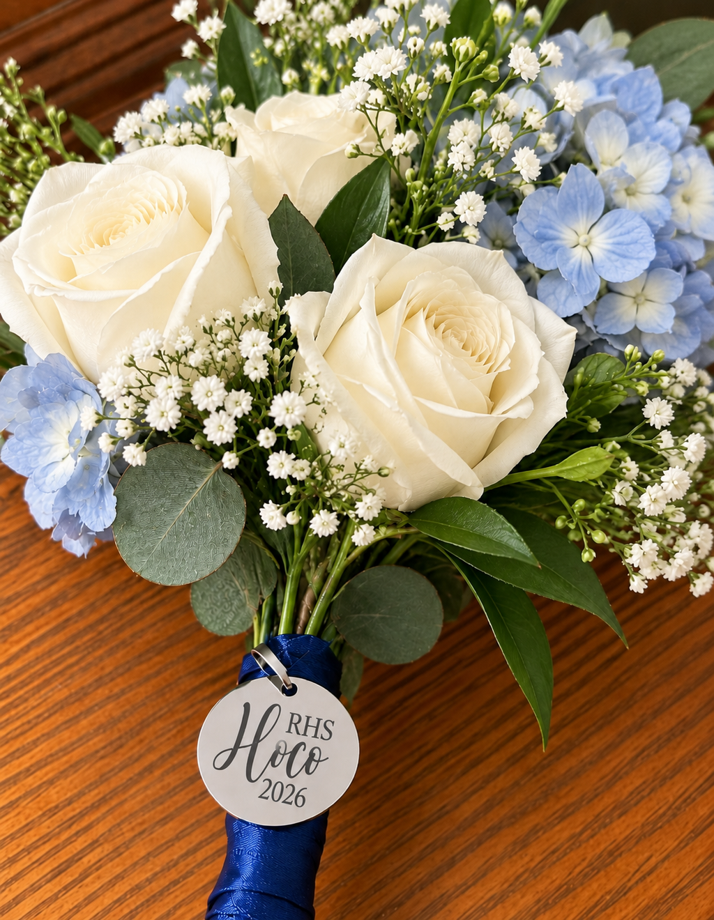 Personalized Stainless Steel HOCO Flower Charm