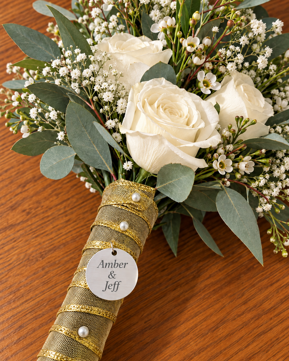 Personalized Stainless Steel HOCO Flower Charm