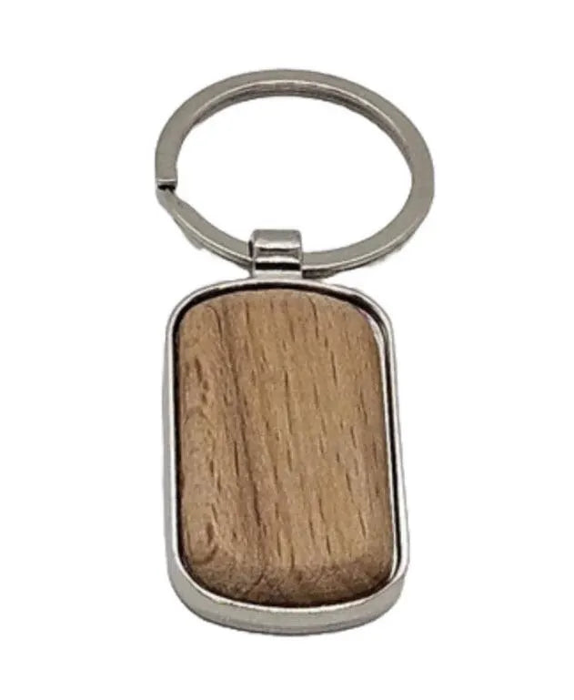 Troy University Personalized Keychain Officially Licensed Beechwood and Stainless Steel
