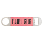 1 1/2" x 7" Pink/Engraves Black Laserable Leatherette Bottle Opener 