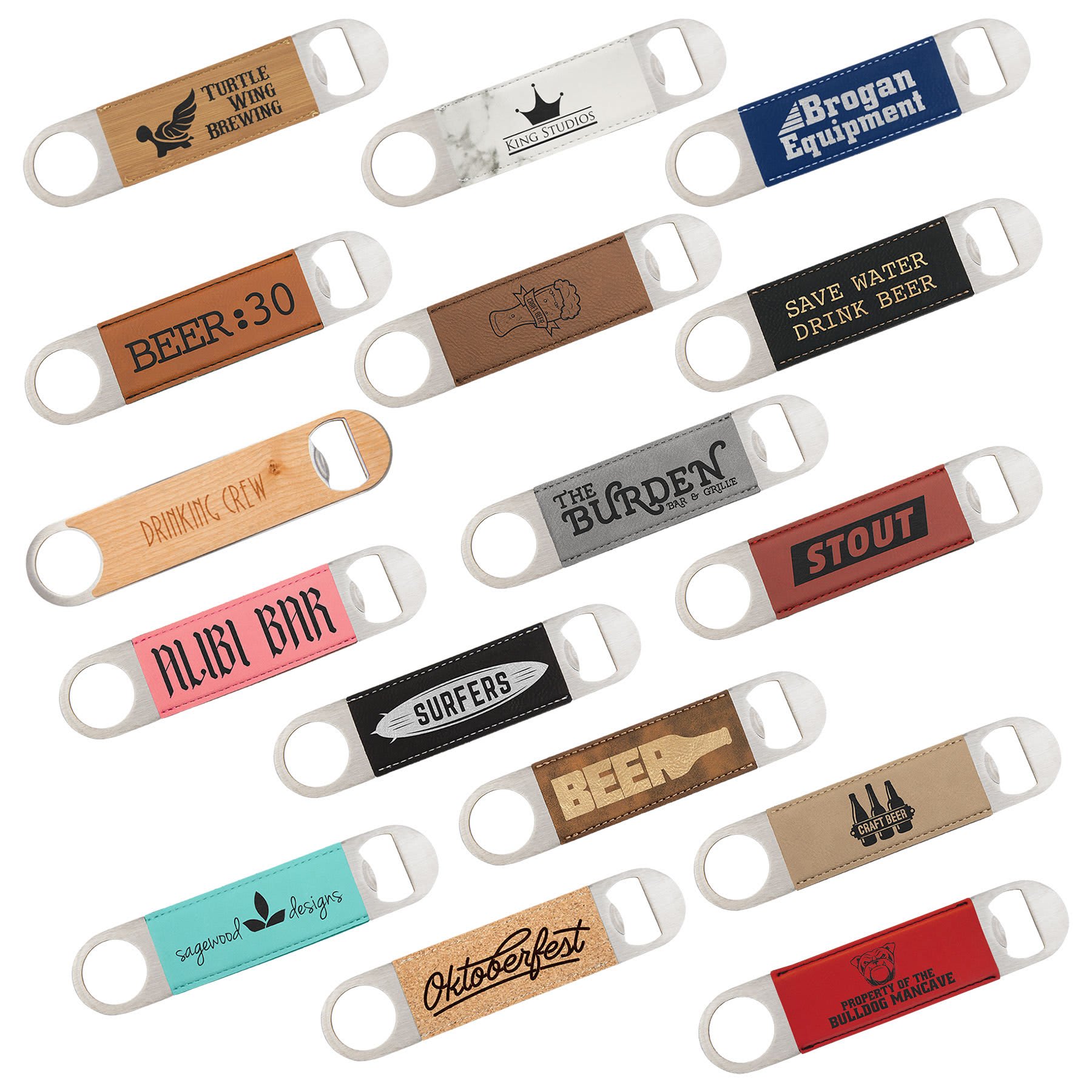 Laserable Leatherette Bottle Opener