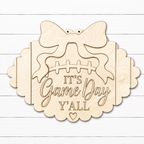 It's Game Day Y'all Football Bow Door Hanger SHINE-DH-010
