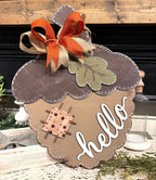Hello Acorn Fall Door Hanger SHINE-DH-001