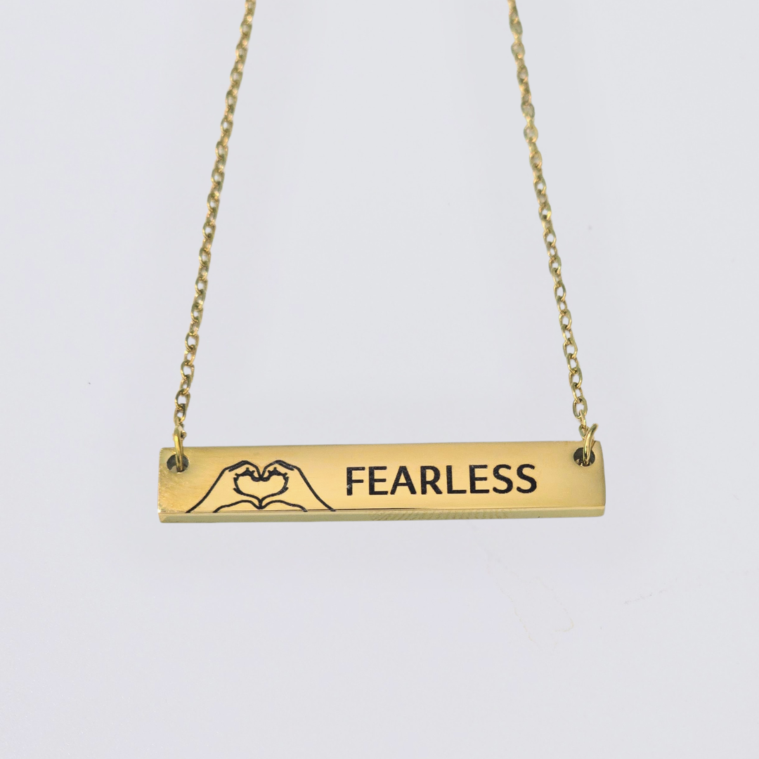 Personalized Stainless Steel Bar Necklace