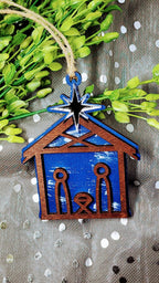 Rustic Nativity Christmas Ornament Keepsake, ornament swap gift