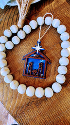 Rustic Nativity Christmas Ornament Keepsake, ornament swap gift