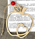 Back to School or Christmas teacher gift, apple ornament made of durable maple, teacher holiday gift, educator apple gift, Apple story card ornament