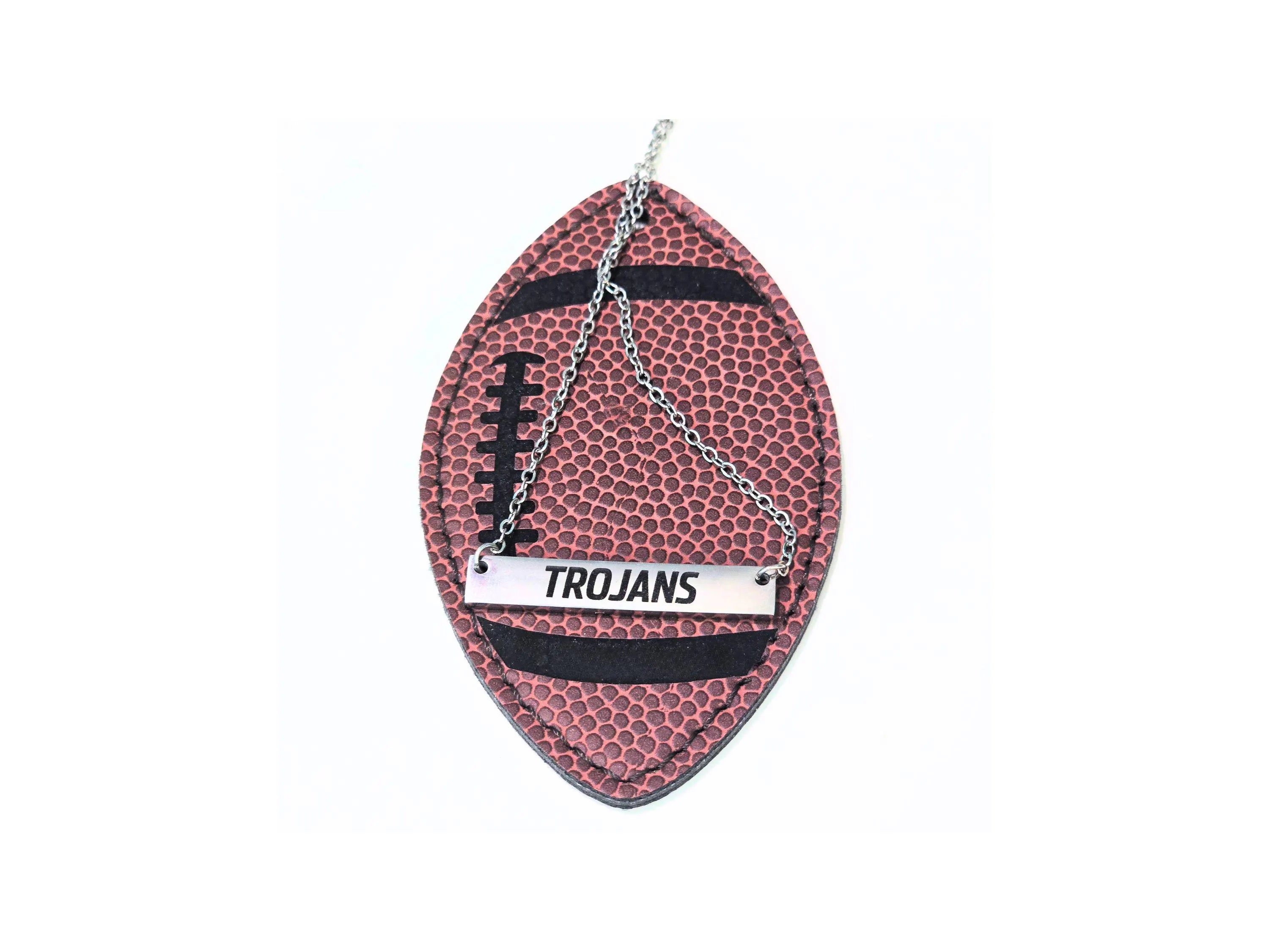 Troy University Bar Necklace Officially Licensed Stainless Steel Trojan Necklace